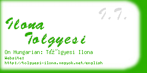 ilona tolgyesi business card